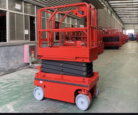 6m 8m 10m مقص كهربائي ذاتية الدفع منصة عمل جوية 230kg الحمل
